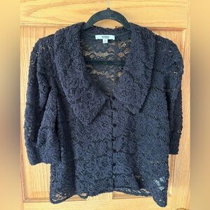 BB Dakota Dark Lace Blouse
